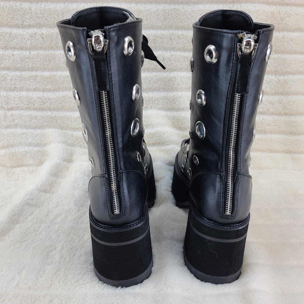Demonia Ranger Platform Lace-Up Front Ankle Boot - Picture 10 of 10